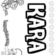 Kara - Coloring page - NAME coloring pages - GIRLS NAME coloring pages - K names for girls coloring posters