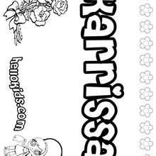 Karrissa - Coloring page - NAME coloring pages - GIRLS NAME coloring pages - K names for girls coloring posters
