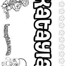 Katayla - Coloring page - NAME coloring pages - GIRLS NAME coloring pages - K names for girls coloring posters