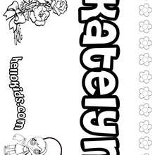 Katelyn - Coloring page - NAME coloring pages - GIRLS NAME coloring pages - K names for girls coloring posters