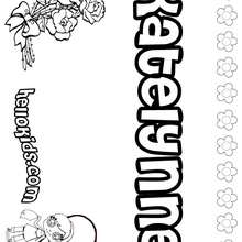 Katelynne - Coloring page - NAME coloring pages - GIRLS NAME coloring pages - K names for girls coloring posters