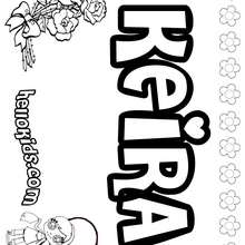 Keira - Coloring page - NAME coloring pages - GIRLS NAME coloring pages - K names for girls coloring posters