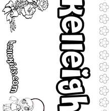 Kelleigh - Coloring page - NAME coloring pages - GIRLS NAME coloring pages - K names for girls coloring posters