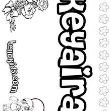 Keyaira - Coloring page - NAME coloring pages - GIRLS NAME coloring pages - K names for girls coloring posters