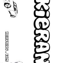 Kieran - Coloring page - NAME coloring pages - BOYS NAME coloring pages - Boys names starting with K or L coloring posters