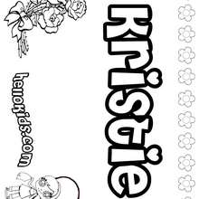 Kristie - Coloring page - NAME coloring pages - GIRLS NAME coloring pages - K names for girls coloring posters