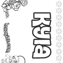 Kyla - Coloring page - NAME coloring pages - GIRLS NAME coloring pages - K names for girls coloring posters