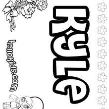 Kyle - Coloring page - NAME coloring pages - GIRLS NAME coloring pages - K names for girls coloring posters