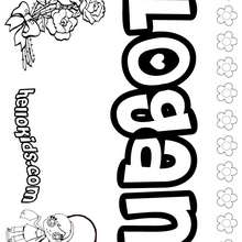 Logan - Coloring page - NAME coloring pages - GIRLS NAME coloring pages - L girl names coloring posters