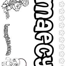 Maecy - Coloring page - NAME coloring pages - GIRLS NAME coloring pages - M names for girls coloring posters