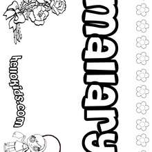 Mallary - Coloring page - NAME coloring pages - GIRLS NAME coloring pages - M names for girls coloring posters