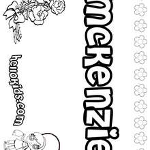 Mckenzie - Coloring page - NAME coloring pages - GIRLS NAME coloring pages - M names for girls coloring posters