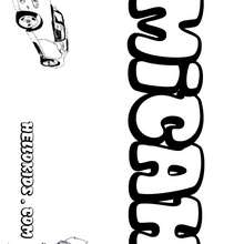 Micah - Coloring page - NAME coloring pages - BOYS NAME coloring pages - M+N boys names coloring posters