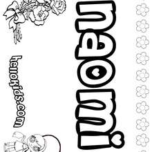 Naomi - Coloring page - NAME coloring pages - GIRLS NAME coloring pages - N names for girls coloring posters