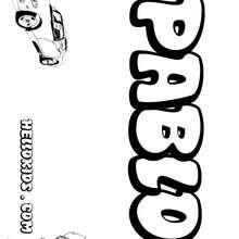 Pablo - Coloring page - NAME coloring pages - BOYS NAME coloring pages - O, P, Q names for BOYS posters to color in