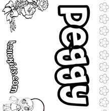 Peggy - Coloring page - NAME coloring pages - GIRLS NAME coloring pages - O, P, Q names fo girls posters