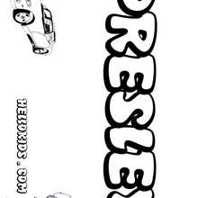 Presley - Coloring page - NAME coloring pages - BOYS NAME coloring pages - O, P, Q names for BOYS posters to color in