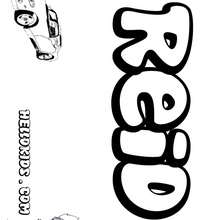 Reid - Coloring page - NAME coloring pages - BOYS NAME coloring pages - Boys names starting with R or S coloring posters