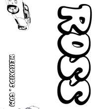 Ross - Coloring page - NAME coloring pages - BOYS NAME coloring pages - Boys names starting with R or S coloring posters
