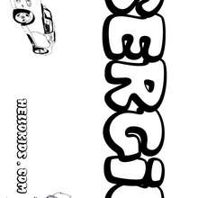 Sergio - Coloring page - NAME coloring pages - BOYS NAME coloring pages - Boys names starting with R or S coloring posters