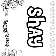 Shay - Coloring page - NAME coloring pages - GIRLS NAME coloring pages - S girls names coloring posters