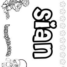 Sian - Coloring page - NAME coloring pages - GIRLS NAME coloring pages - S girls names coloring posters