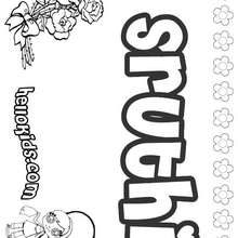 Sruthi - Coloring page - NAME coloring pages - GIRLS NAME coloring pages - S girls names coloring posters