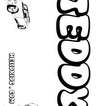 Teddy - Coloring page - NAME coloring pages - BOYS NAME coloring pages - T to Z boys names coloring posters