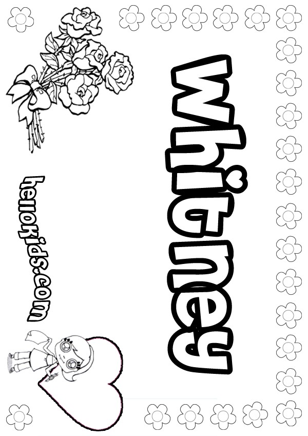 Whitney coloring pages - Hellokids.com