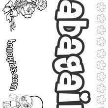 Abagail - Coloring page - NAME coloring pages - GIRLS NAME coloring pages - A names for girls coloring sheets