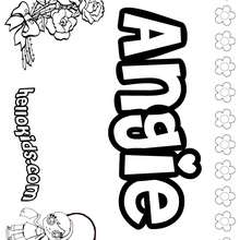 Angie - Coloring page - NAME coloring pages - GIRLS NAME coloring pages - A names for girls coloring sheets