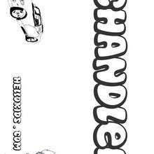 Chandler - Coloring page - NAME coloring pages - BOYS NAME coloring pages - C names for Boys free coloring pages