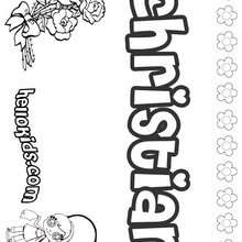 Christian - Coloring page - NAME coloring pages - GIRLS NAME coloring pages - C names for girls coloring sheets