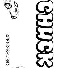 Chuck - Coloring page - NAME coloring pages - BOYS NAME coloring pages - C names for Boys free coloring pages
