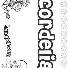 Cordelia - Coloring page - NAME coloring pages - GIRLS NAME coloring pages - C names for girls coloring sheets