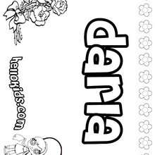 Darla - Coloring page - NAME coloring pages - GIRLS NAME coloring pages - D names for GIRLS free coloring sheets