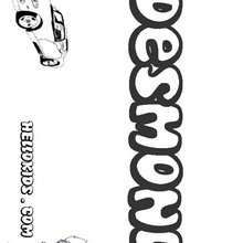 Desmond - Coloring page - NAME coloring pages - BOYS NAME coloring pages - D names for Boys coloring book