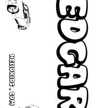 Edgar - Coloring page - NAME coloring pages - BOYS NAME coloring pages - Boys names starting with E or F coloring pages
