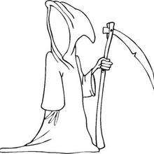 Ghost reaper coloring page