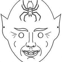 SPIDER MONSTER mask - Kids Craft - MASKS crafts for kids - SCARY HALLOWEEN Masks for kids to print and cut out