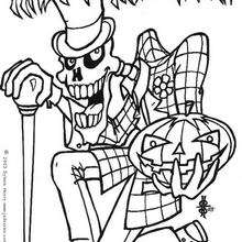 Halloween Skeleton - Coloring page - HOLIDAY coloring pages - HALLOWEEN coloring pages - HALLOWEEN SKELETON coloring pages