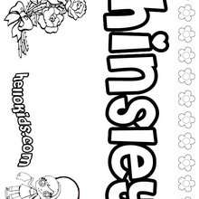 Hinsley - Coloring page - NAME coloring pages - GIRLS NAME coloring pages - H names for GIRLS online coloring book