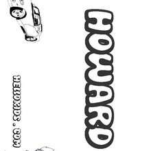Howard - Coloring page - NAME coloring pages - BOYS NAME coloring pages - Boys names which start with E or F coloring pages