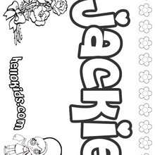 Jackie - Coloring page - NAME coloring pages - GIRLS NAME coloring pages - J names for girls coloring pages