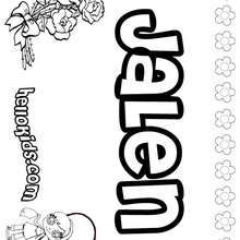 Jalen - Coloring page - NAME coloring pages - GIRLS NAME coloring pages - J names for girls coloring pages