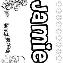 Jamie - Coloring page - NAME coloring pages - GIRLS NAME coloring pages - J names for girls coloring pages