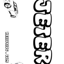 Jeter - Coloring page - NAME coloring pages - BOYS NAME coloring pages - I and J boys names coloring book