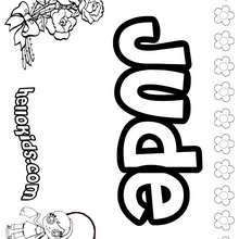 Jude - Coloring page - NAME coloring pages - GIRLS NAME coloring pages - J names for girls coloring pages