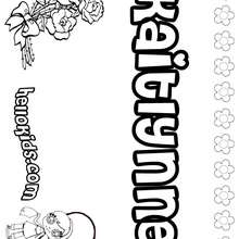 Kaitlynne - Coloring page - NAME coloring pages - GIRLS NAME coloring pages - K names for girls coloring posters