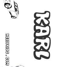 Karl - Coloring page - NAME coloring pages - BOYS NAME coloring pages - Boys names starting with K or L coloring posters